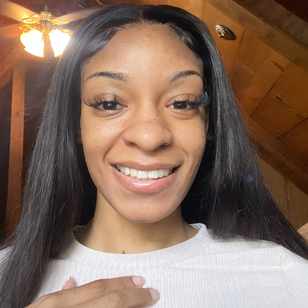 Straight black wig